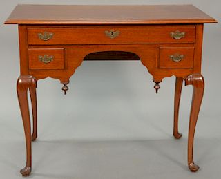 Margolis custom mahogany Queen Anne style dressing table. 
ht. 30 1/2 in.; top: 38" x 20"