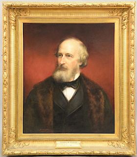 Daniel Huntington (1816- 1906)
Portrait of Cyrus West Field (1819-1892)
oil on canvas, painted in 1893 
signed lower left: "D. Hunti...