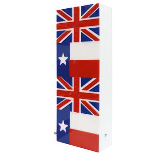 ACRYLIC TEXAS & UK FLAG WALL LIGHT PANEL