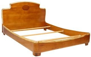 ROCHE BOBOIS FRENCH FRUITWOOD QUEEN SIZE BED