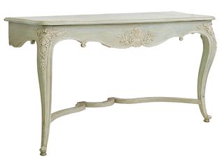 FRENCH LOUIS XV STYLE PAINTED WALL CONSOLE TABLE