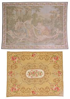 (2) FRENCH TAPESTRIES, 'DIANA BATHING' & OTHER