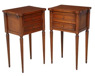 (2) FRENCH LOUIS XVI STYLE NIGHTSTANDS