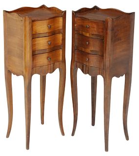 (2) FRENCH LOUIS XV STYLE NIGHTSTANDS