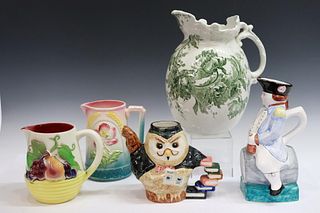(5) ENGLISH & FRENCH CERAMIC TABLEWARE, PITCHERS