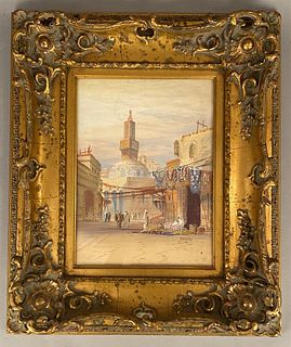 Jamison Watercolor of Alexandria Street in Ornate Frame