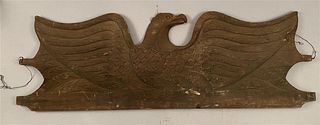Wooden Spread Wing Eagle Carved Headboard