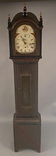 Silas Hoadly Wooden Works Grandfather Clock