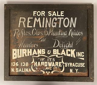 Advertising Sign, "Burhans & Black Hardware"