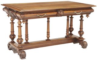 FRENCH RENAISSANCE REVIVAL LIBRARY/ WRITING TABLE