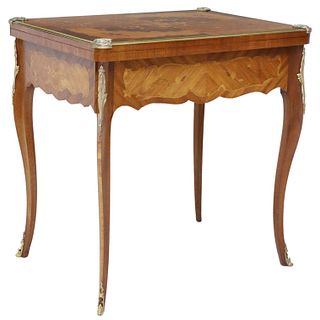 FRENCH LOUIS XV STYLE FLIP TOP GAMES TABLE