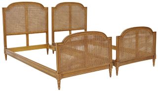 (2) FRENCH LOUIS XVI STYLE CANED BEDS