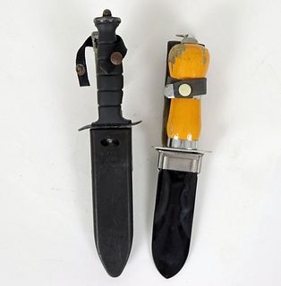 US Divers Aqua Sharp & Custom Aqua Sharp Knife With MK3 Sheath