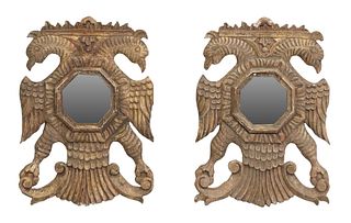 (2) SPANISH COLONIAL STYLE EAGLE WALL MIRRORS