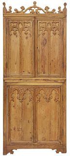 ARCHITECTURAL FRENCH GOTHIC REVIVAL PINE DOOR