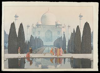 Hiroshi Yoshida "The Taj Mahal, No. 5" Double Oban