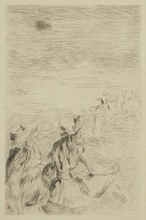 Renoir Etching "Sur la Plage a Berneval"