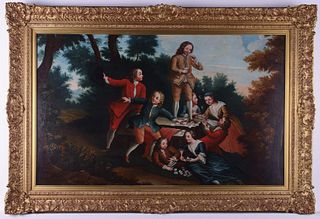 Continental School Painting of Children at Play