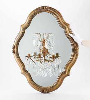Mirrored Neoclassical Wall Sconce w/ Candelabra