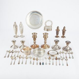 Large Group of Sterling Spoons & Serving Ware