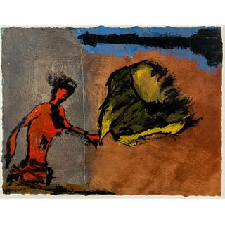 Joaquin Gonzalez (Cuban) Original Oil Mixed Media Painting