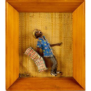 Haydee Scull (Cuban 1930-2007) Folk Art Framed Sculpture