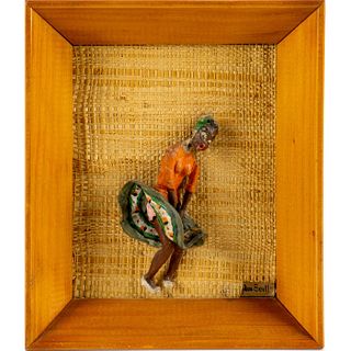 Haydee Scull (Cuban 1930-2007) Folk Art Framed Sculpture