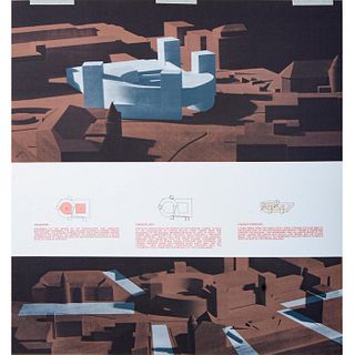 Steven Holl (American b. 1947) Signed, Silkscreen on Paper, UMN College of Architecture