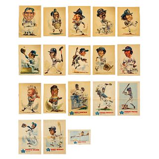 14pc New York Mets and Yankees, Bruce Stark Illustrations