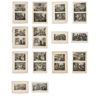 After William Hogarth, Complete Set of Engravings, Hudibras