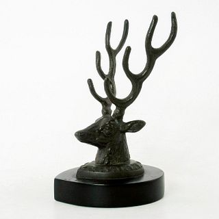 Vintage Bronze Bust of a Mounted Stag Head