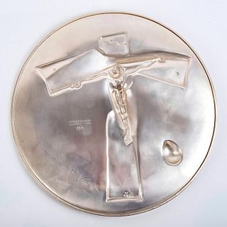 Lincoln Mint Dali Sterling Silver Plate, Easter Christ 7371