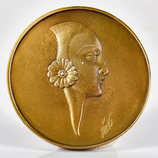 Erte Bronze Double Sided Medallion, 1921