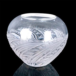 Lalique France Crystal Frosted Glass Vase