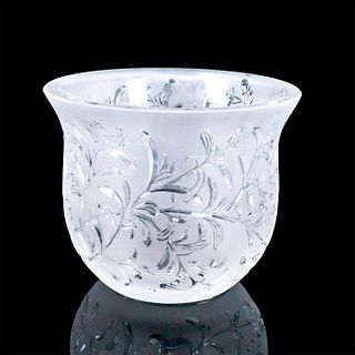 Lalique France Crystal Glass Rosemary Bowl Candle Holder