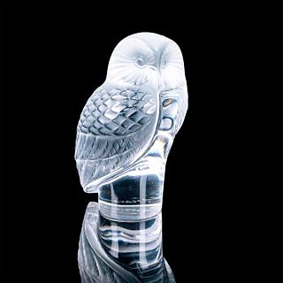 Lalique France Crystal Glass Owl Figurine