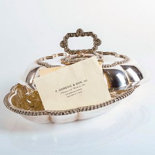 Victorian Silver Plate Serving Entree Dish and Cover c. 1880
