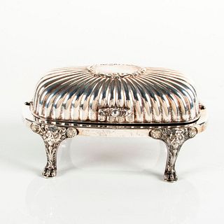 FB Rogers Silver Plated Roll Top Butter Dish