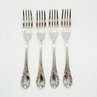 4pc Christofle Marly Pattern Silver Fish Forks