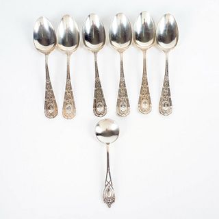 Set of 7 Mayer & Graffe Sterling Silver Spoons