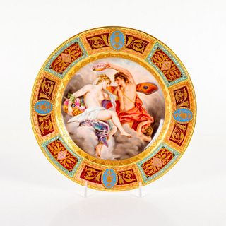 Antique Royal Vienna Large Porcelain Plate Charger Rubens