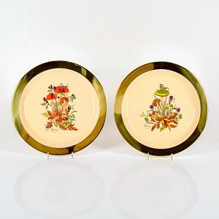 2pc Gucci Ceramic Plates, Mushrooms