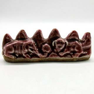 Antique 19th c. Chinese Ceramic Brush Rest Qing Dynasty