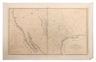 SCARCE W.H. EMORY 1844 MAP THE REPUBLIC OF TEXAS