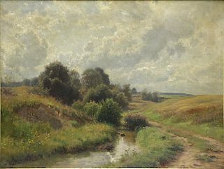WEBER, Paul. Oil on Canvas. Landscape.