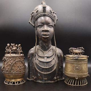 Collection of African Bronze Objects Inc. Benin.