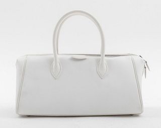 Hermes Paris Bombay 35 White Leather Bag