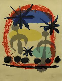 MIRO, Joan. Lithograph in Colors "Constellation"