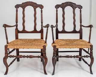 Continental Provinical Baroque Armchairs, Pr