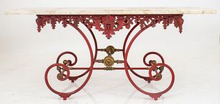 French Marble Top Patisserie Pastry Table